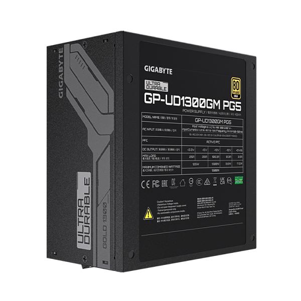 FUENTE DE PODER GIGABYTE GP-UD1300GM PG5 GUS 1300W 80 PLUS GOLD FULL MODULAR ATX NEGRO