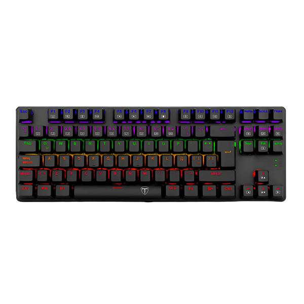 TECLADO GAMING RGB REDRAGON T-DAGGER BORA TGK313 MECÁNICO TKL ALÁMBRICO USB ESPAÑOL SWITCH ROJO TGK313 RD NEGRO