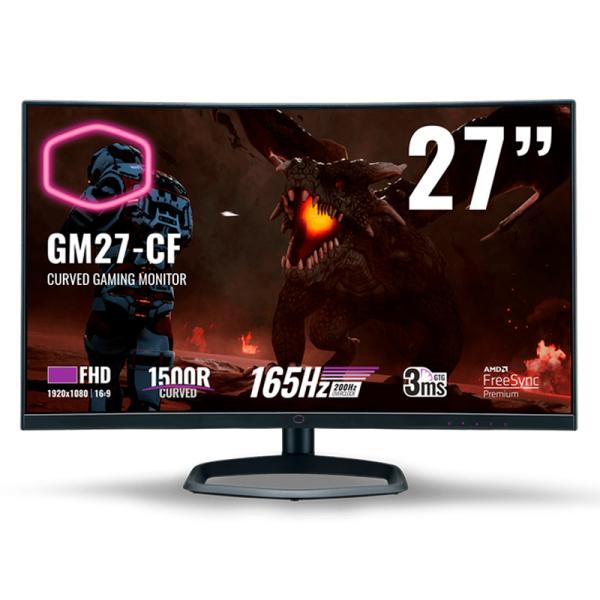 MONITOR 27" COOLER MASTER GM27-CF FHD 1920X1080 165 HZ DP HDMI CURVO SLIMCMI-GM27-CF-US