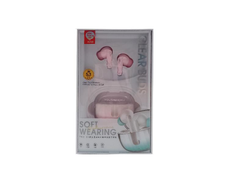 AUDIFONOS MANOS LIBRES BLUETOOTH TWS-20 YOUSHENGKU ROSADO