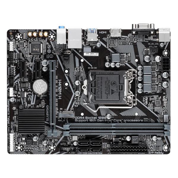 TARJETA MADRE GIGABYTE H410M H LGA1200 MICRO-ATX DDR4 NEGRO
