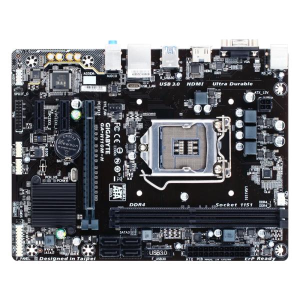 TARJETA MADRE GIGABYTE GA-H110M-H LGA1151 MICRO-ATX DDR4 NEGRO