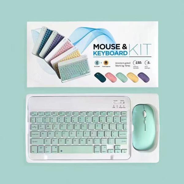 SET TECLADO MOUSE INALAMBRICO VERDE