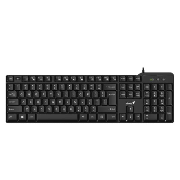 TECLADO GENIUS KB-100X MEMBRANA ALÁMBRICO USB ESPAÑOL 31310049401 NEGRO