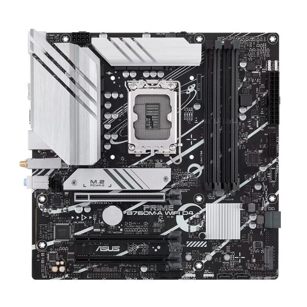 TARJETA MADRE ASUS PRIME B760M-A WIFI D4 LGA1700 M-ATX DDR4 NEGRO / BLANCO