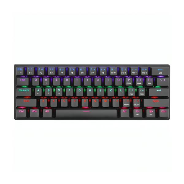 TECLADO GAMING RGB REDRAGON T-DAGGER ARENA TGK321B MECÁNICO ALÁMBRICO USB ESPAÑOL SWITCH ROJO T TGK321B RGB SP NEGRO