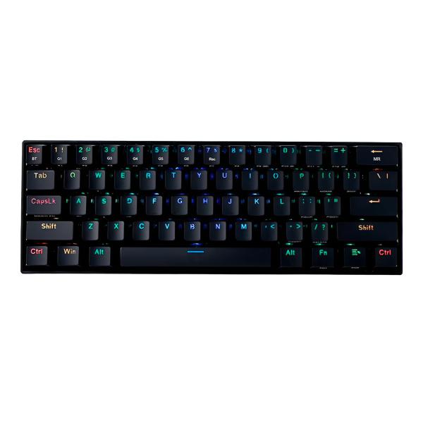 TECLADO GAMING RGB REDRAGON DRACONIC K530 MECÁNICO INALÁMBRICO BLUETOOTH INGLÉS SWITCH CAFÉ NEGRO