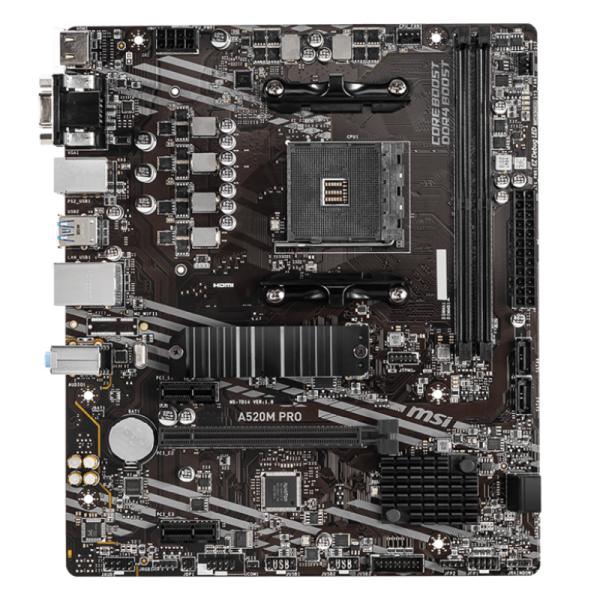 TARJETA MADRE MSI A520M PRO AM4 MICRO-ATX DDR4 911-7D14-020 NEGRO