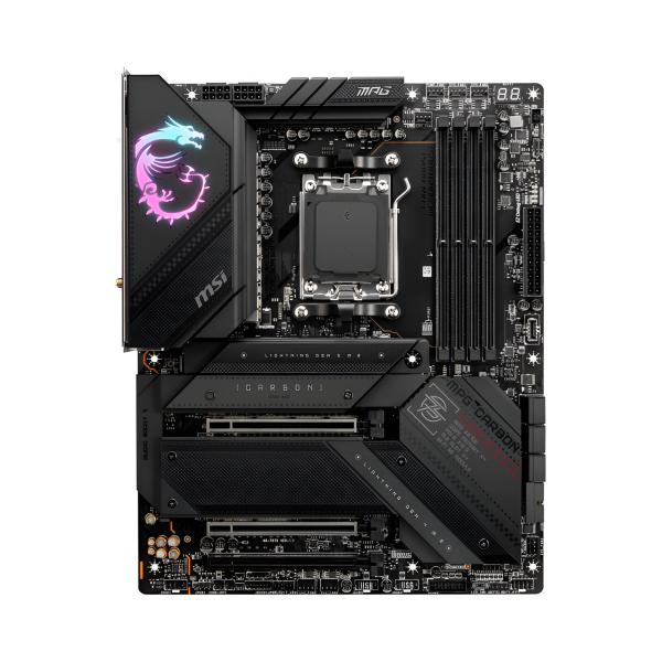 TARJETA MADRE MSI MPG X670E CARBON WIFI DDR5 AM5 911-7D70-008 NEGRO