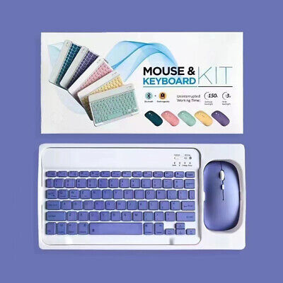 SET TECLADO MOUSE INALAMBRICO MORADO 10"