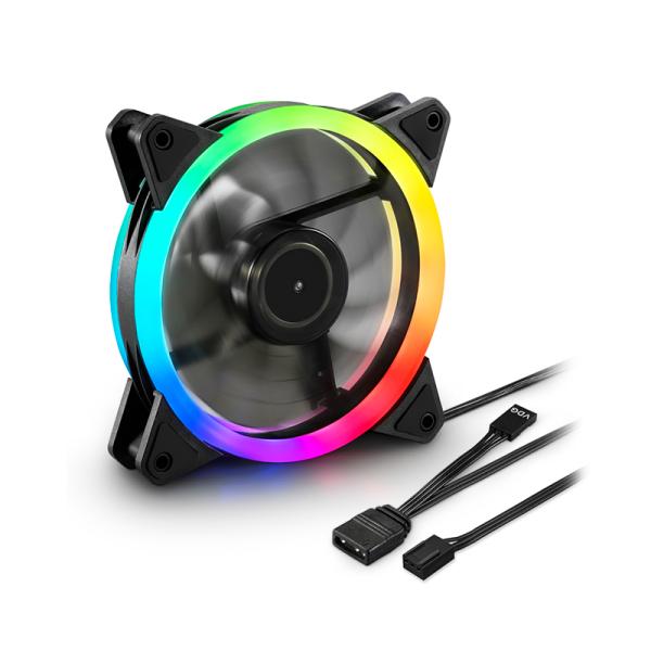 ABANICO GAMING SHARKOON RGB FAN BLADES PWM 120MM SILENCIOSO 4044951034307