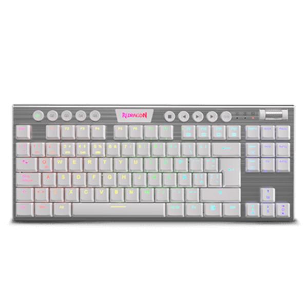 TECLADO GAMING RGB REDRAGON HORUS TKL K622W MECANICO ALÁMBRICO ESPAÑOL SWITCH ROJO BLANCO