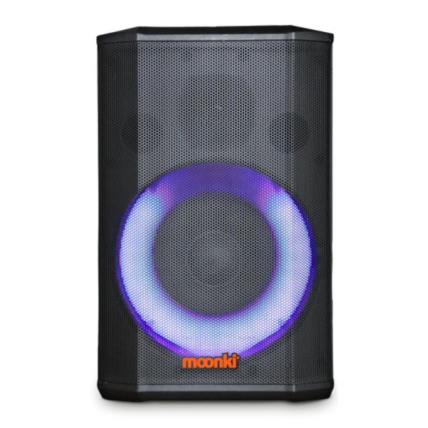 PARLANTE RGB MOONKI MALIBU MAX MS-108LT 100W BLUETOOTH CON 2 MICROFONOS NEGRO