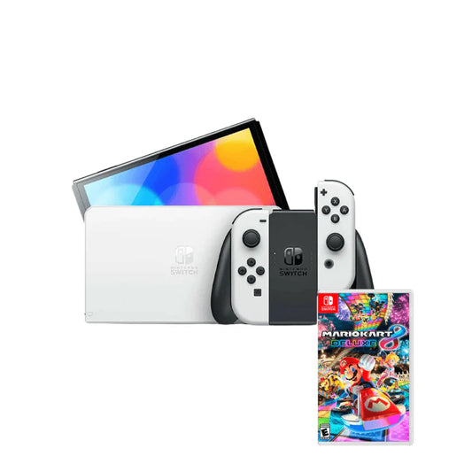 Nintendo Switch OLED 64GB Blanca + Mario Kart 8 Deluxe