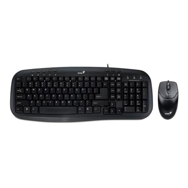 TECLADO Y MOUSE GENIUS SMART KM-200 ALÁMBRICO USB ESPAÑOL 31330003401 NEGRO