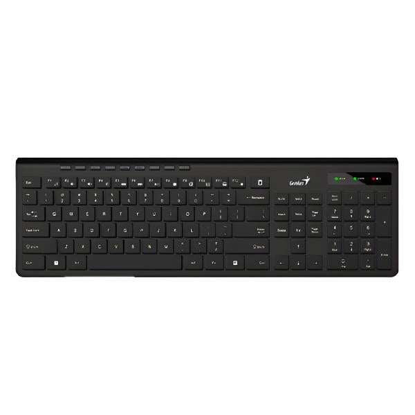 TECLADO GENIUS SLIMSTAR KB-7230 MEMBRANA INALÁMBRICO CON RECEPTOR ESPAÑOL 31310021401 NEGRO