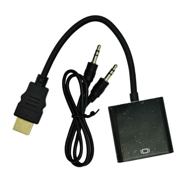 ADAPTADOR HDTV HDMI HEMBRA A VGA MACHO CON AUDIO