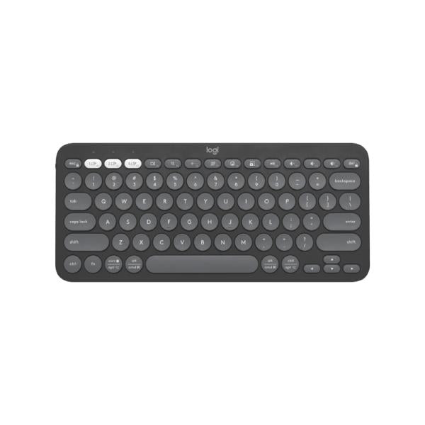 TECLADO  LOGITECH PEBBLE KEYS 2 K380S MEMBRANA INALÁMBRICO BLUETOOTH INGLES 920-011775 NEGRO