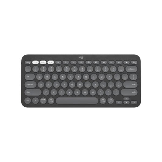 TECLADO  LOGITECH PEBBLE KEYS 2 K380S MEMBRANA INALÁMBRICO BLUETOOTH INGLES 920-011775 NEGRO