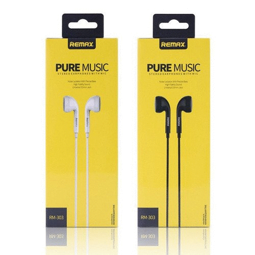 AUDIFONOS MANOS LIBRES RM-303 REMAX NEGRO