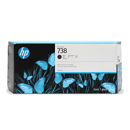 TINTA HP 738 300-ML BLACK DESIGNJET 498N8A