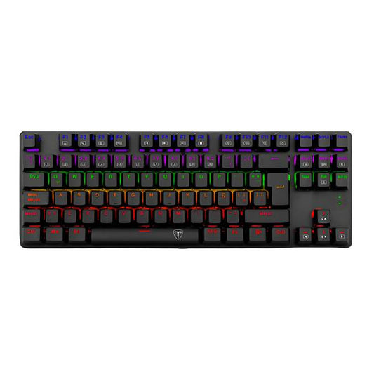 TECLADO GAMING RGB REDRAGON T-DAGGER BORA TGK313  MECÁNICO TKL ALÁMBRICO USB ESPAÑOL SWITCH ROJO TGK313 RD NEGRO