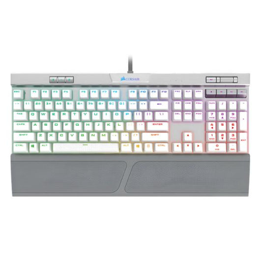 TECLADO GAMING RGB CORSAIR K70 MK.2 MECÁNICO ALÁMBRICO USB INGLÉS  CH-9109114-NA BLANCO