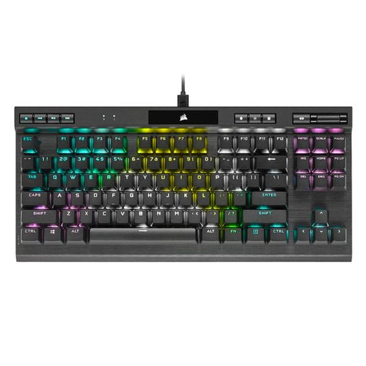 TECLADO GAMING RGB CORSAIR K70 TKL CHAMPION SERIES MECÁNICO ALÁMBRICO USB INGLÉS CH-9119014-NA NEGRO