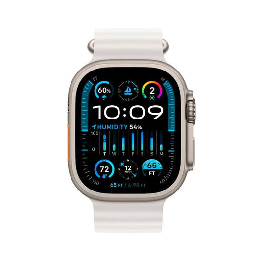 RELOJ INTELIGENTE APPLE ULTRA 2 GPS+CELLULAR 49MM TITANIUM CASE WITH WHITE OCEAN BAND - MREJ3LLA