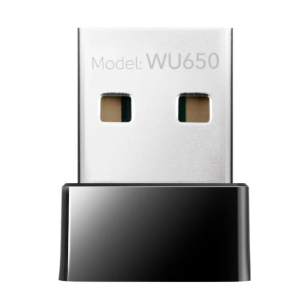 ADAPTADOR NANO USB 2.0 WI-FI CUDY WU650 1.0 AC650/ 5GHZ+2.4GHZ NEGRO