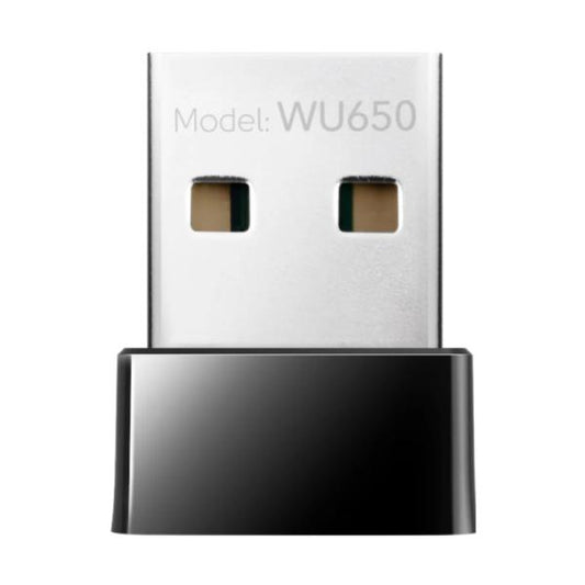 ADAPTADOR NANO USB 2.0 WI-FI CUDY WU650 1.0 AC650/ 5GHZ+2.4GHZ NEGRO