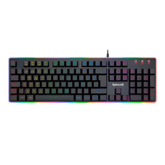 TECLADO GAMING RGB REDRAGON DYAUS 2 K509 MEMBRANA ALÁMBRICO ESPAÑOL K509RGB-SP NEGRO