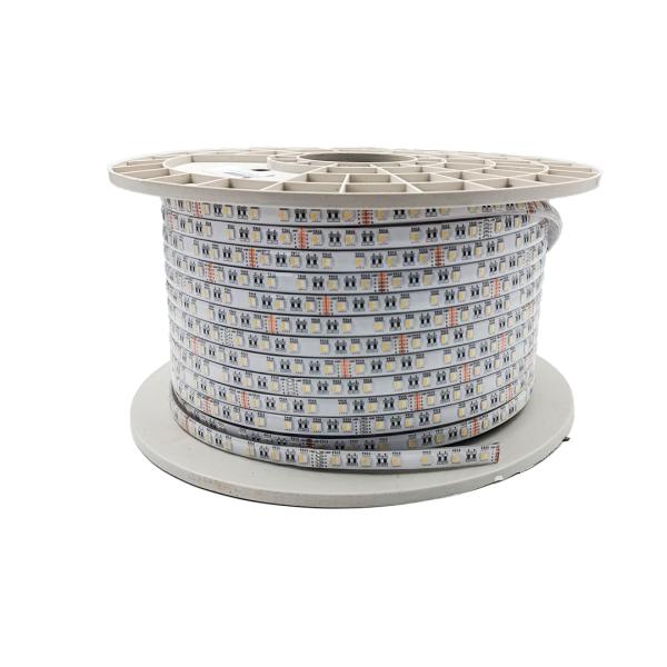 TIRA LED 5050 SMD INTERPERIE RGB+LUZ CALIDA 1M