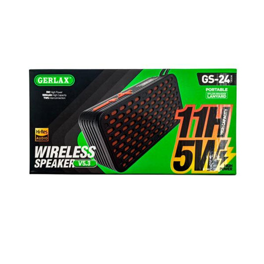 PARLANTE BLUETOOTH GS-24 GERLAX NEGRA