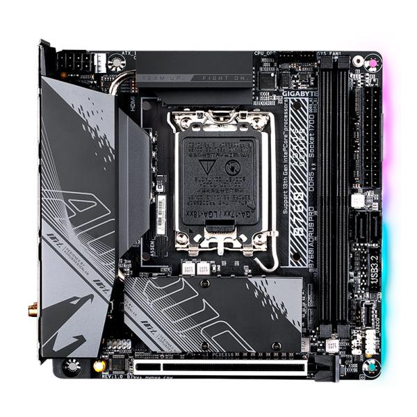 TARJETA MADRE GIGABYTE B760I AORUS PRO LGA1700 MINI-ITX DDR5 NEGRO