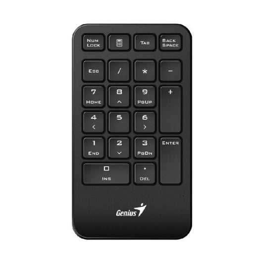 TECLADO NUMÉRICO GENIUS NUMPAD 1000 MEMBRANA INALAMBRICO 31320003400 NEGRO