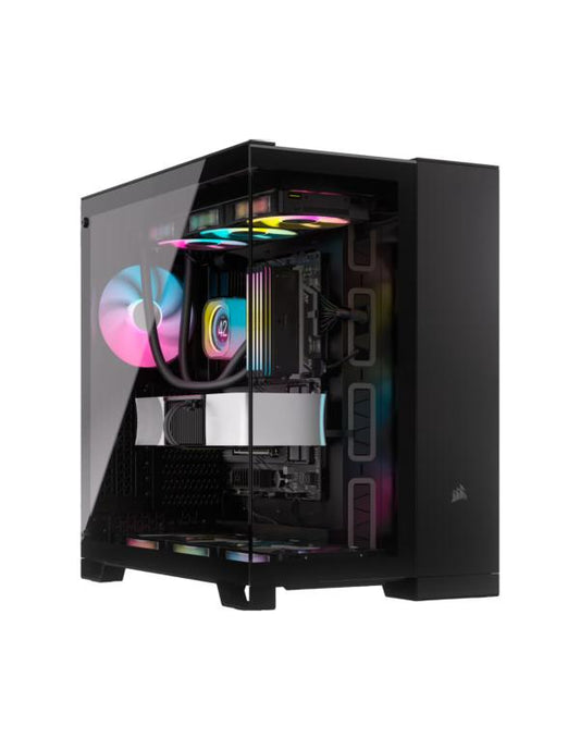 CASE GAMING RGB CORSAIR 6500X MID TOWER VENTILADORES 3 DE 120MM CON VIDRIO LATERAL Y FRONTAL CC-9011269-WW NEGRO
