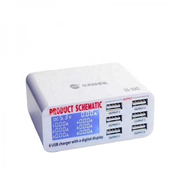 ADAPTADOR CARGADOR SS-304D SUNSHINE 6 USB