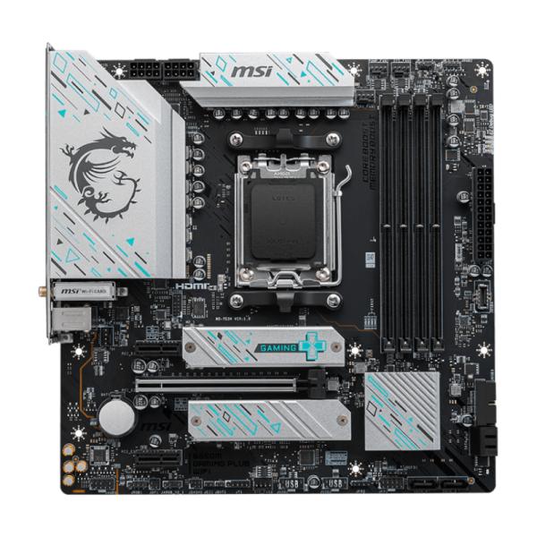 TARJETA MADRE MSI B650M GAMING PLUS WIFI AM5 M-ATX DDR5 911-7E24-008 NEGRO / BLANCO