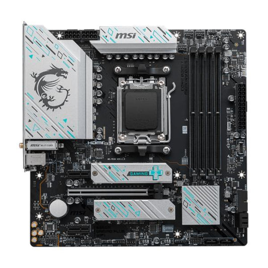 TARJETA MADRE MSI B650M GAMING PLUS WIFI AM5 M-ATX DDR5 911-7E24-008 NEGRO / BLANCO