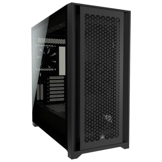 CASE GAMING CORSAIR 5000D AIRFLOW MID TOWER VENTILADORES 2 DE 120MM CON VIDRIO LATERAL Y MALLA FRONTAL CC-9011210-WW NEGRO