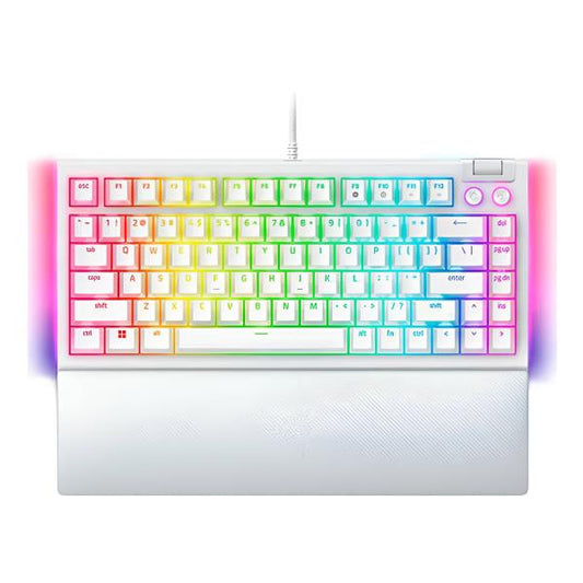 TECLADO GAMING RGB RAZER BLACKWIDOW V4 MECÁNICO ALÁMBRICO USB INGLÉS SWITCH NARANJA RZ03-05001700-R3M1 BLANCO