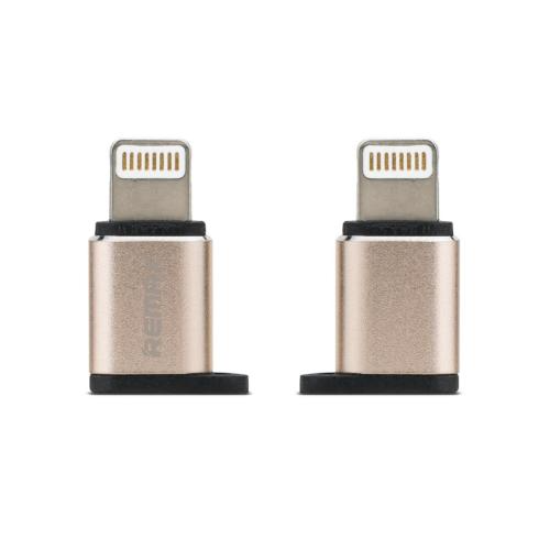 ADAPTADOR OTG LIGHTNING A MICRO RA-USB2 REMAX DORADO