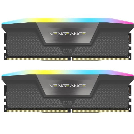 MEMORIA RAM PC 16GB CORSAIR VENGEANCE RGB DDR5 5600MHZ CL40 CMH16GX5M1B5600Z40 NEGRO