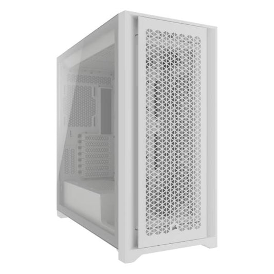 CASE GAMING CORSAIR 5000D CORE AIRFLOW MID TOWER SIN VENTILACIÓN INCLUIDA CON VIDRIO LATERAL Y MALLA FRONTAL CC-9011262-WW BLANCO