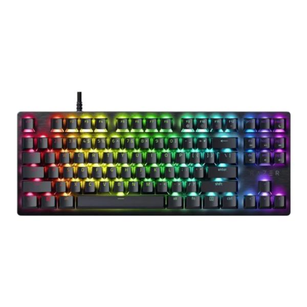 TECLADO GAMING RGB RAZER HUNTSMAN V3 X TKL MECÁNICO ALÁMBRICO USB ESPAÑOL SWITCH MORADO RZ03-05021700-R311 NEGRO