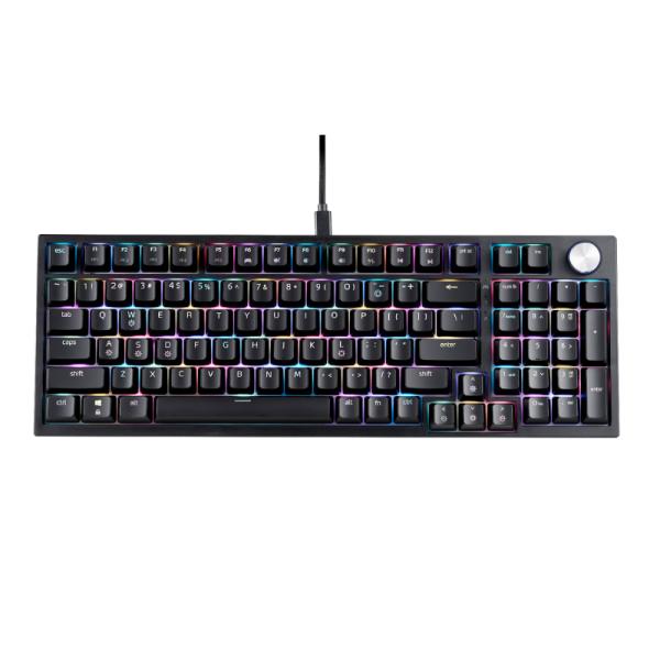 TECLADO GAMING RGB XPG SORCERER MECÁNICO ALÁMBRICO USB INGLÉS SORCERERRD-BKCES NEGRO