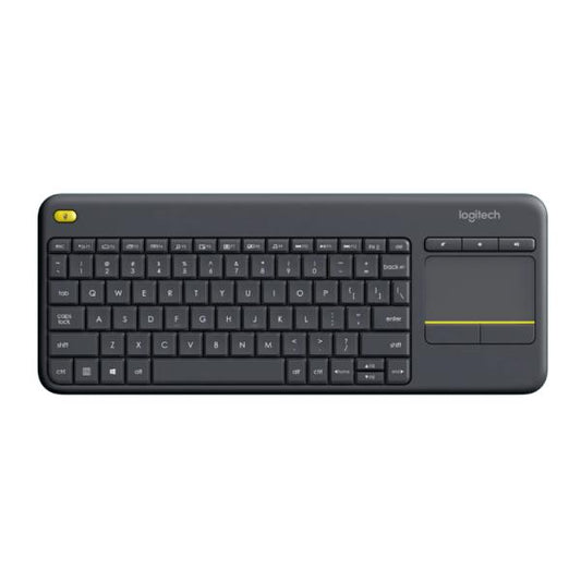 TECLADO LOGITECH K400 PLUS MEMBRANA INALÁMBRICO  BLUETOOTH INGLÉS CON TOUCHPAD INTEGRADO 920-007119 NEGRO