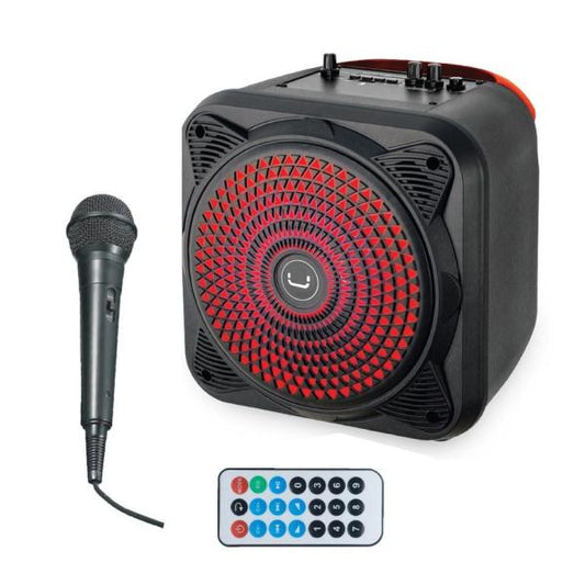 PARLANTE RGB UNNO TEKNO BEATBOX TWS SP9356BK 8W BLUETOOTH / USB / 3.5MM CON MICROFONO NEGRO