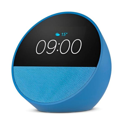 AMAZON ECHO SPOT 2024 CON RELOJ, ALARMA Y ALEXA B0BFC8DR7CB AZUL
